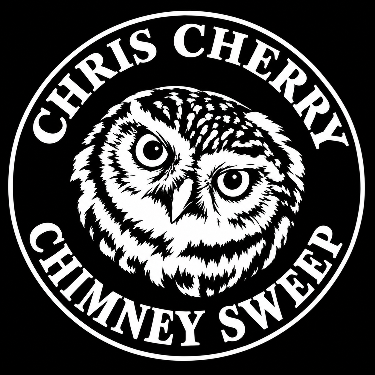 Chris Cherry Chimney Sweep owl logo